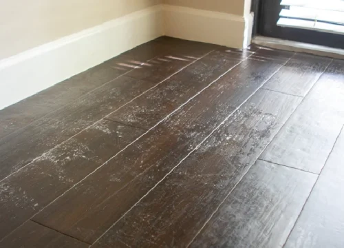 Floor stripping before wax